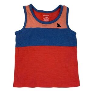 Carter's Boys Tank Top Light Red, Blue Size 12 Months